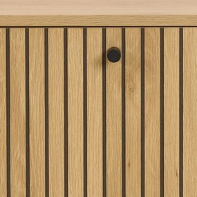 Natúr színű billenő ajtós cipőtartó tölgyfa dekorral 72x43x17 cm Albany – Actona