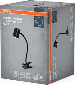 Osram - Csíptetős asztali lámpa DESK LINE 1xGU10/9W/230V fekete