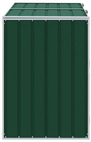 zöld acél kerekes szemetes tároló dupla tárolókhoz 138 x 79 x 117 cm