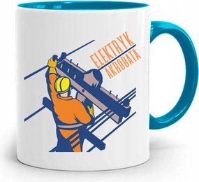 Kék Bögre Villanyszerelőknek Akrobata Nyomtatott Fényképpel