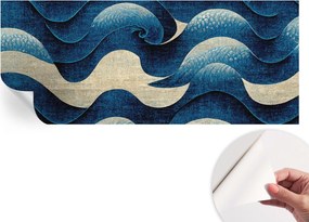 Mosható öntapadós fotótapéta étkezőbe Kék hullámok 250x104 cm
