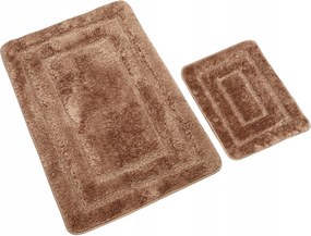 Fürdőszobaszőnyeg 2 részes Alor Euromat bolyhos barna