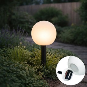 Kültéri lámpa fehér 20 cm LED-del IP44 napelemes RGBW - Ludger