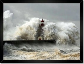 Poszterek keretben 40x30 Világítótorony Vihar