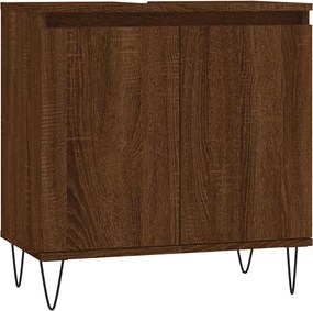 vidaXL barna tölgyszínű szerelt fa fürdőszobaszekrény 58x33x60 cm