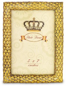 Palotakertek design barokkos aranysárga szögletes műanyag képkeret 21,5x15x12-2cm