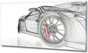 Fotó üvegkép Felszálló repülőgép 125x50