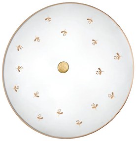 Kolarz 731.U14.4.160 - NONNA fali lámpatest, 4xE27/60W/230V, átmérő 54 cm, virágmotívumú, rózsaarany