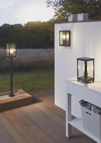 EGLO 94833 ALAMONTE Modern Kültéri Állólámpa Fekete, Átlátszó E27 IP44