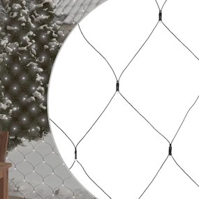 kültéri hálós hideg fehér karácsonyi világítás 204 LED 3 x 2 m