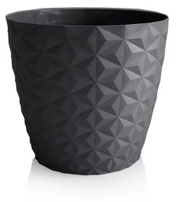 Crystal matt újrahasznosított virágtgartó 30 cm,antracit, 30 cm