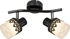 Beltéri karos spotlámpa e14 2x40w fekete/fehér lacey