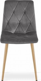 AKCIÓ sötétszürke bársony étkezőszék LIBRA II. osztály