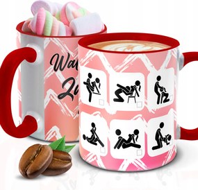 Piros bögre Valentin Napi Feladat *az Ön Neve* Személyre szabott Valentin nap