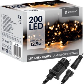 Karácsonyfa Lámpák 200 Led Kültéri 12,5M Elektromos Karácsonyfa Lámpák