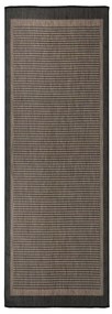sötétbarna lapos szövésű kültéri szőnyeg 80 x 250 cm