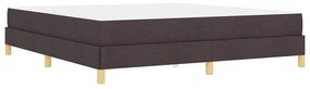 Boxrugós ágy Barna 180 x 200 cm Textil és mérnöki fa