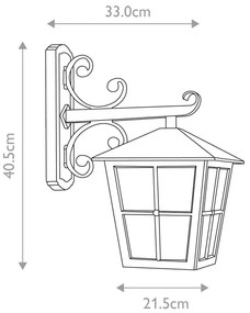 Elstead - Kültéri fali lámpa CANTERBURY 1xE27/100W/230V IP43