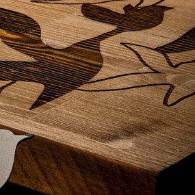 Albatros fém fali dekoráció, 111×25 cm