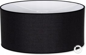 Lámpabúra Henger 40 cm Lámpabúra Csillár Fekete Vászon E27 e14 Plafon Len