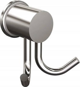 Fürdőszobai törölközőtartó 2 kampós fényes