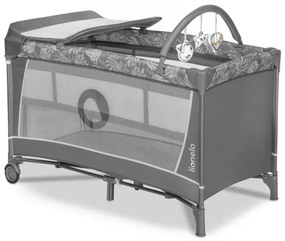 Lionelo - Utazóágy FLOWER Grey Stone