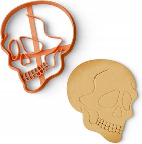 Prémium Mézeskalács Süteményforma Halloween Koponya Oldalsó