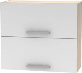 Billenő felsőszekrény 2DV, tölgy sonoma/fehér, NOVA PLUS NOPL-015-OH