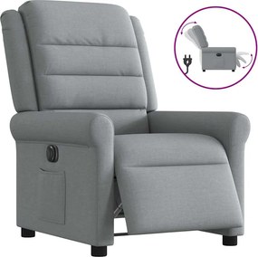 vidaXL világosszürke szövet elektromos dönthető fotel
