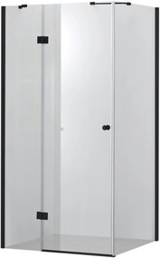 Hagser Gisa zuhanykabin 100x90 cm négyszögletes fekete matt/átlátszó üveg HGR17000020