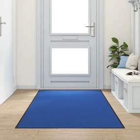 Ajtószőnyeg Kék és Fekete 120 x 300 cm Poliamid és PVC