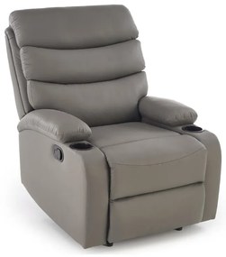 Perus dönthető szürke fotel pohártartóval