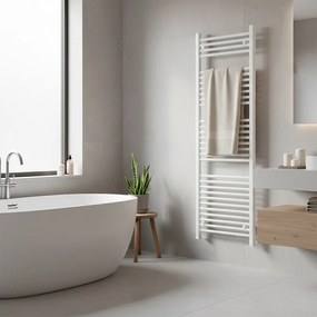 Egyenes törölközőszárító radiátor 1600x600 mm fehér