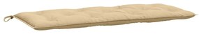 2 db melange bézs szövet kerti padpárna 120 x 50 x 7 cm