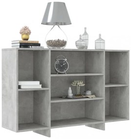 betonszürke szerelt fa tálalószekrény 120x30x75 cm