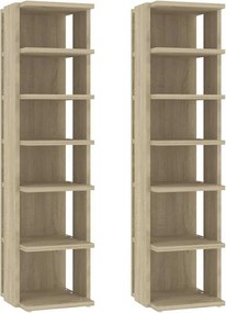 vidaXL 2 db sonoma tölgy színű cipősszekrény 27,5 x 27 x 102 cm