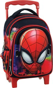 Pókember Global gurulós ovis hátizsák, táska 30 cm maszkkal