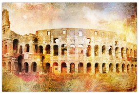 Kép - Digitális festészet, Colosseum, Róma, Olaszország (90x60 cm)