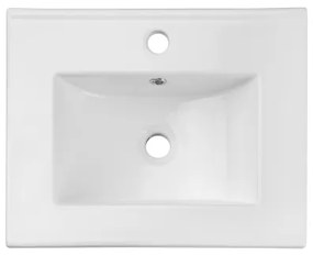 COMAD UM-2050RB DANCE 50 - Beépíthető mosdó 52x40 cm, kerámia, fényes fehér