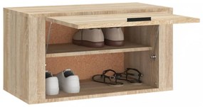 sonoma tölgy szerelt fa fali cipőszekrény 70 x 35 x 38 cm