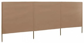 tópszínű szövet 3-paneles szélfogó 400 x 160 cm