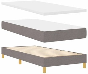 Rugós Ágy matracmal fejtámlával Tópszínű 100 x 200 cm szövet