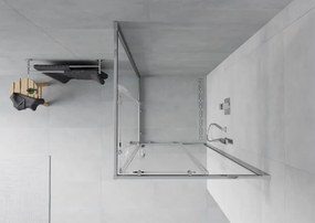 Mexen Rio 90 x 90 cm-es négyzet alakú zuhanykabin, áttetsző, króm - 860-090-090-01-00