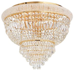 Ideal Lux - Kristály mennyezeti lámpa DUBAI 6xE14/28W/230V átm. 52 cm arany