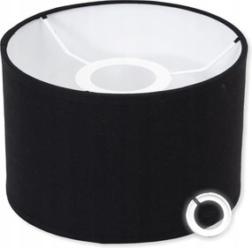 Pamut lámpaernyő Fekete 20 cm x 15 cm lámpabúra kicsi E27 E14