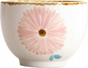 Meren tál rózsaszín virággal 14x10cm Homla