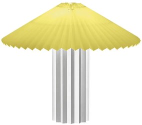 Sárga-ezüstszínű dimmelhető asztali lámpa textil búrával (magasság 36 cm) Taite – Blomus
