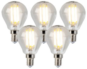 5 db E14-es szabályozható LED gömbizzó készlet P45 5W 470lm 2700K