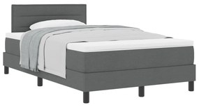 Box Spring Ágy matraccal Sötétszürke 120x200 cm Szövet