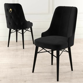 Pare Black and Black étkezőszék szett, 6 db, 6 db